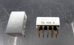 Lot of 2, HDSP-7503 7.6MM COMMON CATHODE 7 Segment LED Display RED