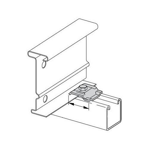B-Line 9SS6-1208NB, 2-1/4″ L 316 Stainless Steel Clamp/Guide with Hardware, 1 pc