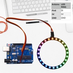 RGB 8 12 16 24 LED Ring Set, WS2812 WS2812B Individual Addressable Control