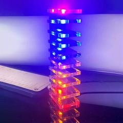 DIY LED Music Spectrum Electronic Kit Crystal Column Audio Display LM339 LM358