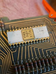 Rare Vintage Retro Gold Ceramic IC 1820-1692 HP Agilent Nanoprocessor Board