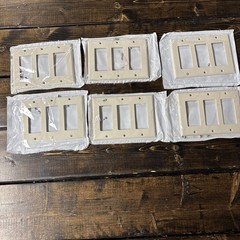 (6) Leviton 80411-T, Light Almond, (3) Decora/GFCI, 3-Gang, Standard Wallplate