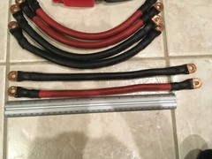Six 1/0 AWG 0 Gauge Copper Battery Cable (14″) & Copper Lugs – Solar/Inverter
