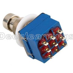 1/2/5/10PCS 9pin Guitar Effects Pedal Box Stomp Bypass 3PDT Foot Metal Switch