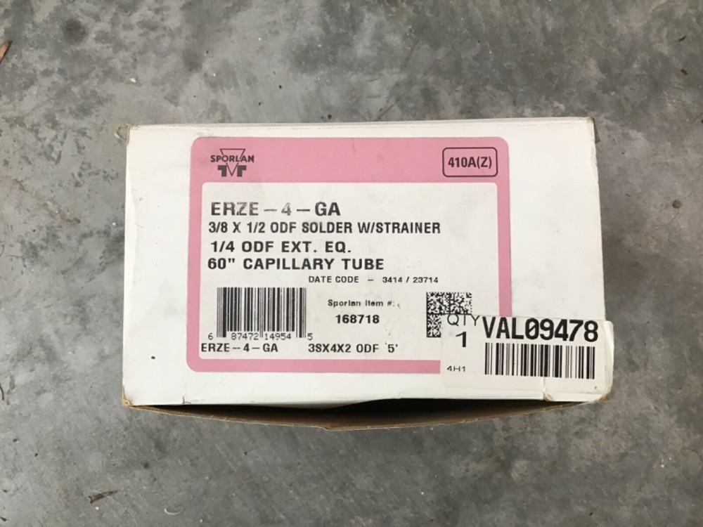 Sporlan ERZE-4-GA Expansion Valve 4 Ton NOS