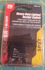 Heavy Red Duty Rocker Switch, Lighted -GSW-49