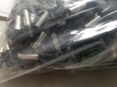 100 BLACK INSULATED AUDIO WIRE FERRULE 10 AWG 18 MM LONG BARREL