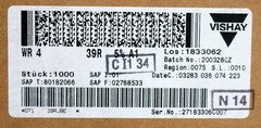 VISHAY 1000x Metal Film Resistors 39Ω 80182066 39 Ohm Tolerance 5% Model WR4