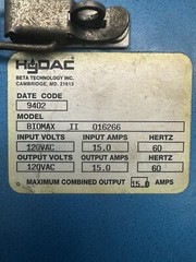 Hydac / Beta Technology #BIO-MAX II 016266 120VAC