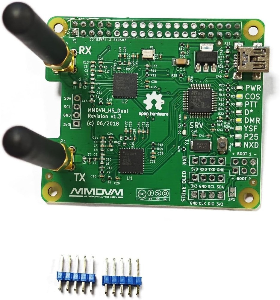 MMDVM Duplex Hotspot Module Dual Hat with V1.47 Support P25 DMR YSF NXDN DMR…