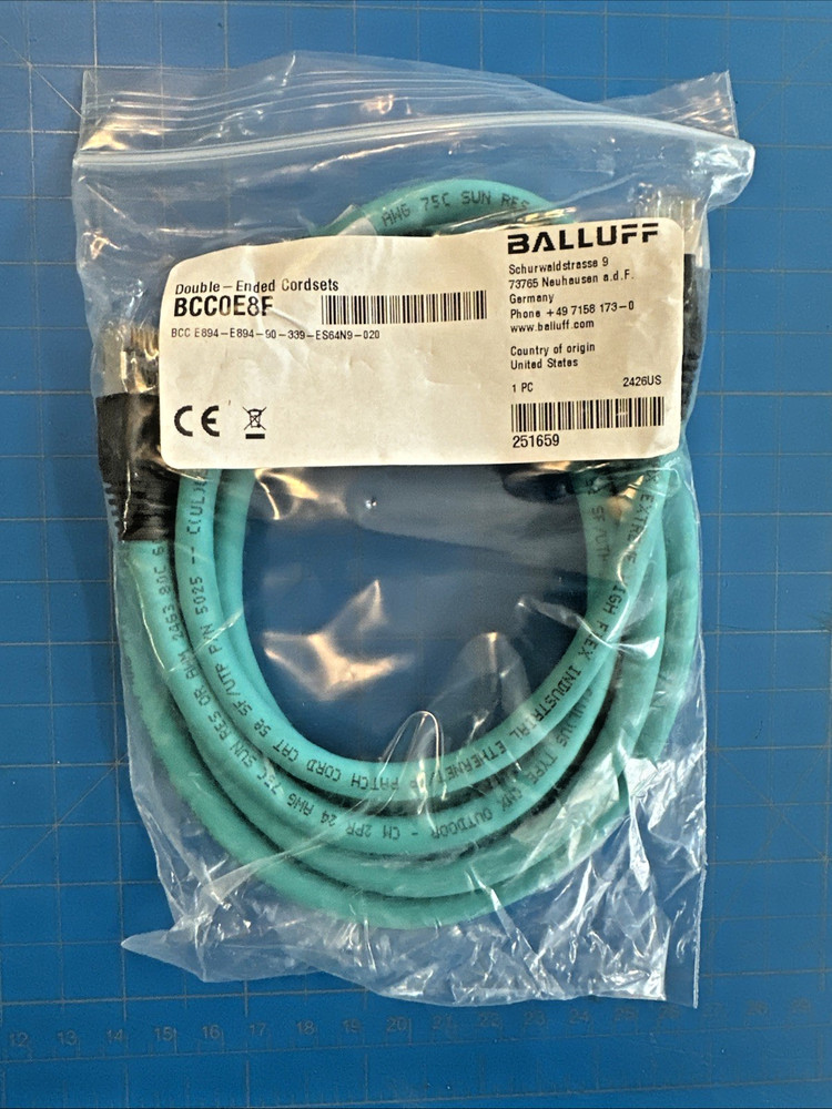 BALLUFF Cordset BCC E894-E894-90-339-ES64N9-020/ BCCE894E89490339ES64N9020 New