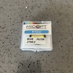 New Midwest Optical BP470-27 Blue Bandpass Filter w/ warranty Free Shipping