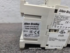 Lot of 2-ALLEN BRADLEY 700S-CF620EJC /A SAFETY RELAY W/ 700-CF310E* /A W/ 100S-F