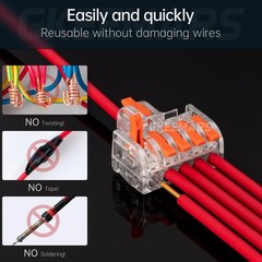 GKEEMARS 26Pcs Compact Splicing Connectors Wire Kit 2, 3 and Clear