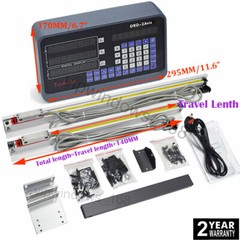 6″ 20″ 2Axis DRO Digital Readout TTL Linear Glass Scale Milling 5µm 150 & 500mm