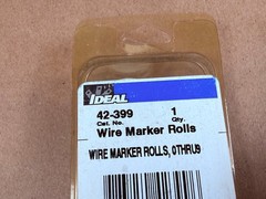 NOS IDEAL 0-9 WIRE MARKER TAPE ROLLS STICKERS 42-399 INCLUDES 10 ROLLS – 0 to 9