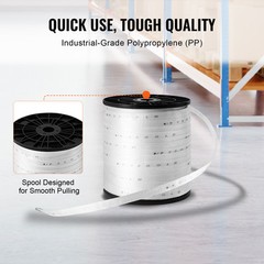 VEVOR Polyester Pulling Tape Mule Tape 3/4″ x 528′ 2500 lbf Tensile Capacity
