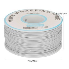 1 Roll 30AWG Single Strand Copper Wire Wrapping Cable 0.25mm White