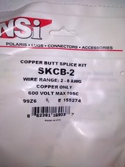 NSI COPPER BUTT SPLICE KIT SKCB-8 WIRE RANGE: 8 – 14 AWG EACH