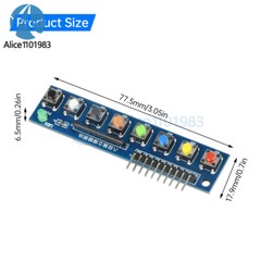 8 Independent Key Button Module With LED Indicator Keyboard Module For Arduino