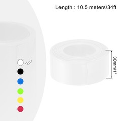Battery Wrap 30mm Flat 34ft PVC Heat Shrink Tube Wraps White