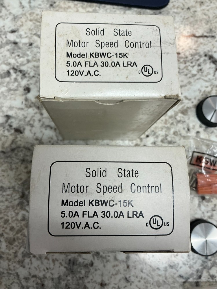 KBWC-15K Solid State Motor Speed Control 5.0A, 120V
