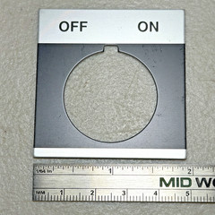 (Qty 10) 30mm OFF-ON Legend Plate, Switch Nameplate, ABB GE CR104PXN1BP057, NEW