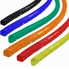 Spiral Cable Wrap – Color Options – 1/4″, 3/8″, 1/2″, 3/4″, 1″, 1-1/4″