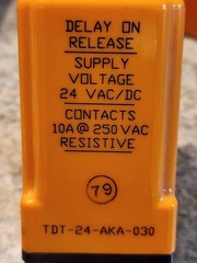ATC DIVERSIFIED ELECTRONICS, TDT-120-AKA-030, DEI-TIME DELAY OFF RELAY