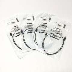 Lot of 4 Pomona 1081-24-0 Stackable Mini Banana Plug Patch Cords, Black, 24″ L