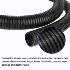 Split Wire Loom Conduit Convoluted Tubing Flex Harness Cable Protector Cover Lot