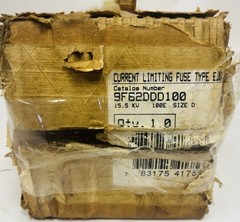 MERSEN FERRAZ SHAWMUT NO. 9F62DDD100 CURRENT LIMITING POWER FUSE