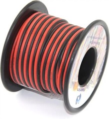 18 Awg Silicone Electrical Wire 2 Conductor Parallel Wire line 60ft Black 30ft