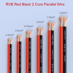 0.3mm²-2.5mm² RVB 2 Core Electronic Copper Cable Wire PVC Flexible Parallel Wire