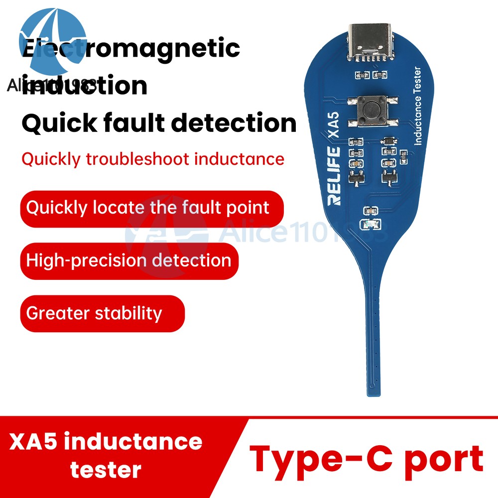 1-10pcs XA5 Motherboard Coil Tester Electromagnetic Inductor Detector Type-C