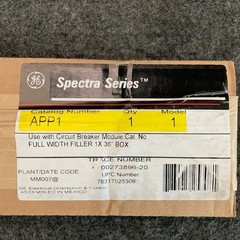 NEW GE APP1 Spectra Series Panel Board 1 X 36″ Full Width Filler Plate APP1