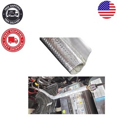 Self-Wrap Aluminum Heat Reflective Sleeve – 6mm x 39″ for Auto Wiring Protection