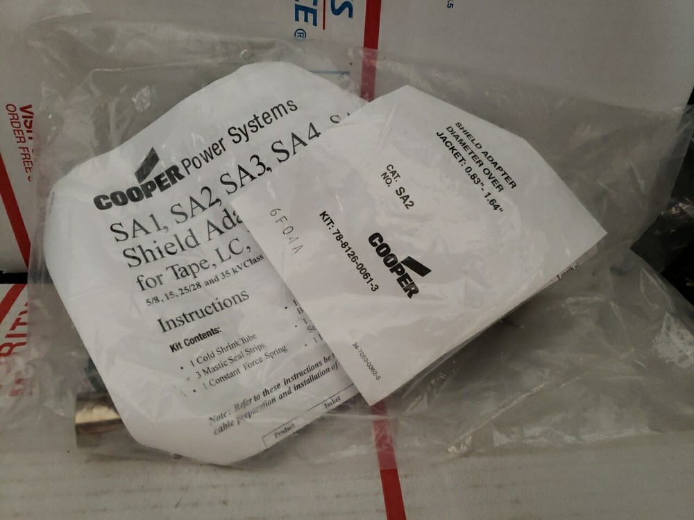 New Cooper Industries Power Systems Shield Adapter Diameter Over Jacket ~ T3#89