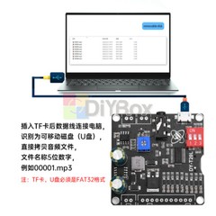 20W MP3 Player Voice Playback Module DC6-35V D-class Custom Audio Board for TF