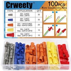 100PCS Wire Connectors Nuts Electric Caps Insulating Insert 100 Pack