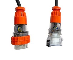 50 Amp 5m Extension Lead, 3 Phase, 5 pin, 415V 50A 5mt Cable 6mm² Rubber 3Ph