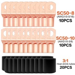 1/0 Gauge Wire 20FT Red/Black CCA Copper Clad Aluminum Battery & Car Audio Cable