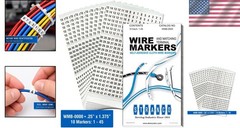 Wire Marker Book Numbered 1-45 for Cable Management, Vinyl-Coated, High-Tack …
