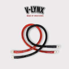 Pair of 4GA AWG Red and Black Cables 100% Copper Lug Battery Inverter Solar RV