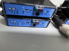 LOT OF 6 KEYENCE FS2-60 FIBER AMPLIFIER CABLE TYPE OPTIC SENSOR, 210-60100-00