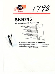 NTE1798 “Original” NTE IC 10P SIP AKA SK9745 LA4270 1 pc