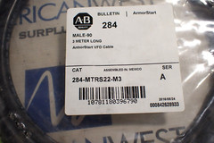 New Allen Bradley 284-MTRS22-M3 Ser A 3 Meter Male-90 ArmorStart VFD Cable