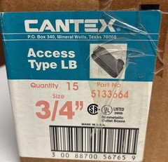 Cantex 3/4 LB Part # 5133664 Case Of 15 – Brand New In Original Box.