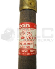 LOT OF 4 ECON ECS 2 1/4 ALL PURPOSE FUSE 2-1/4A 600VAC