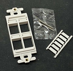 MOLEX WDP-00004-02 4-PORT WALL FACEPLATE WHITE (LOT OF 10) DECORATOR *FREE SHIP*